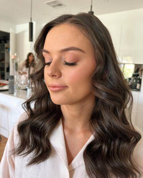 Curly bridesmaid hairstyle