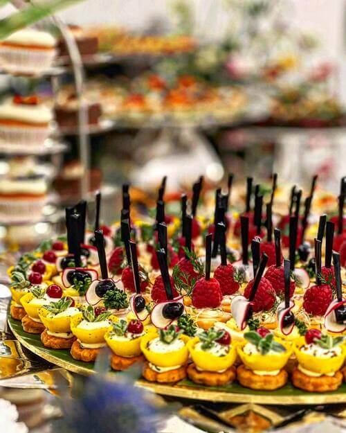 Wedding appetizer berries