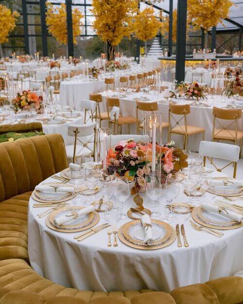 round wedding table centerpieces