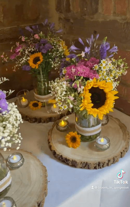 rustic sunflower centerpieces ideas