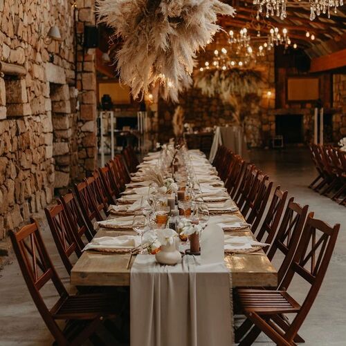 wedding table boho