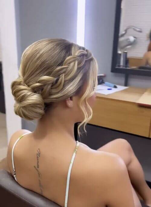 wedding updo braid