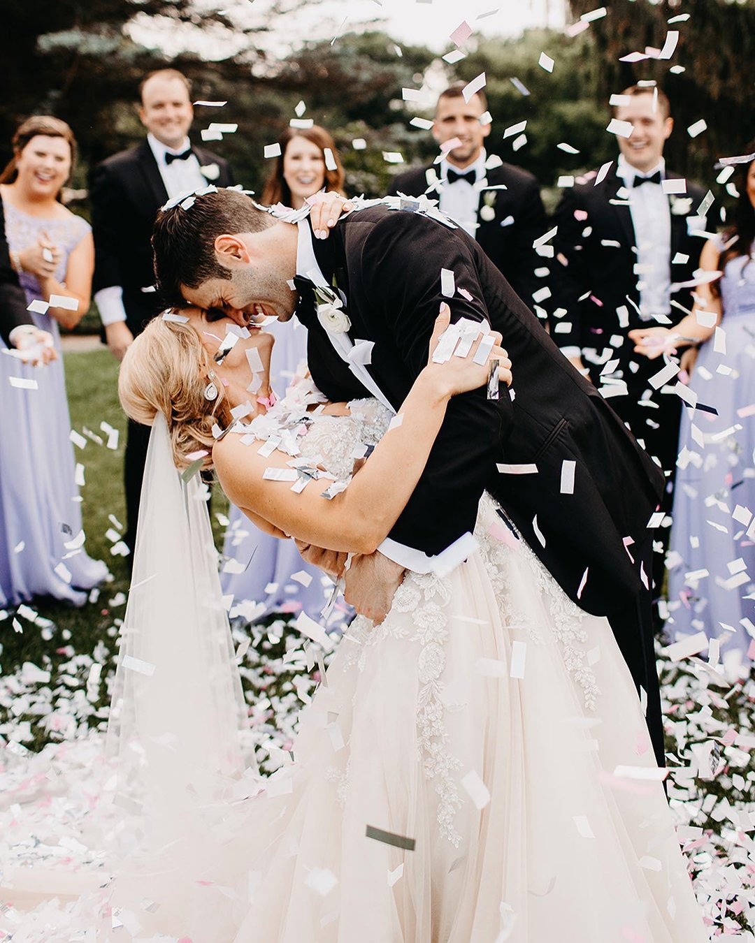 Magic Sunset Wedding Kiss