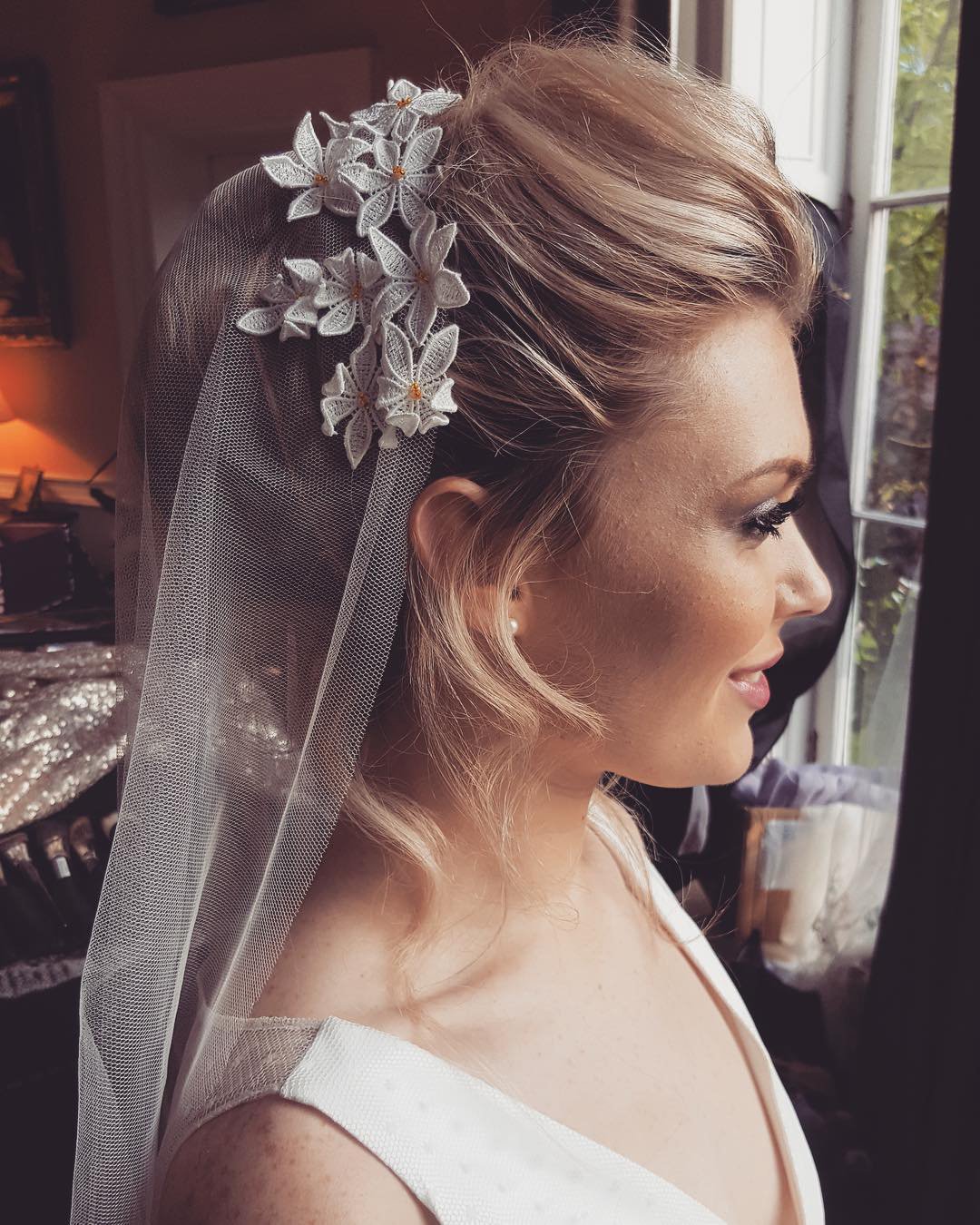 Short Wedding Hairstyles With Veil