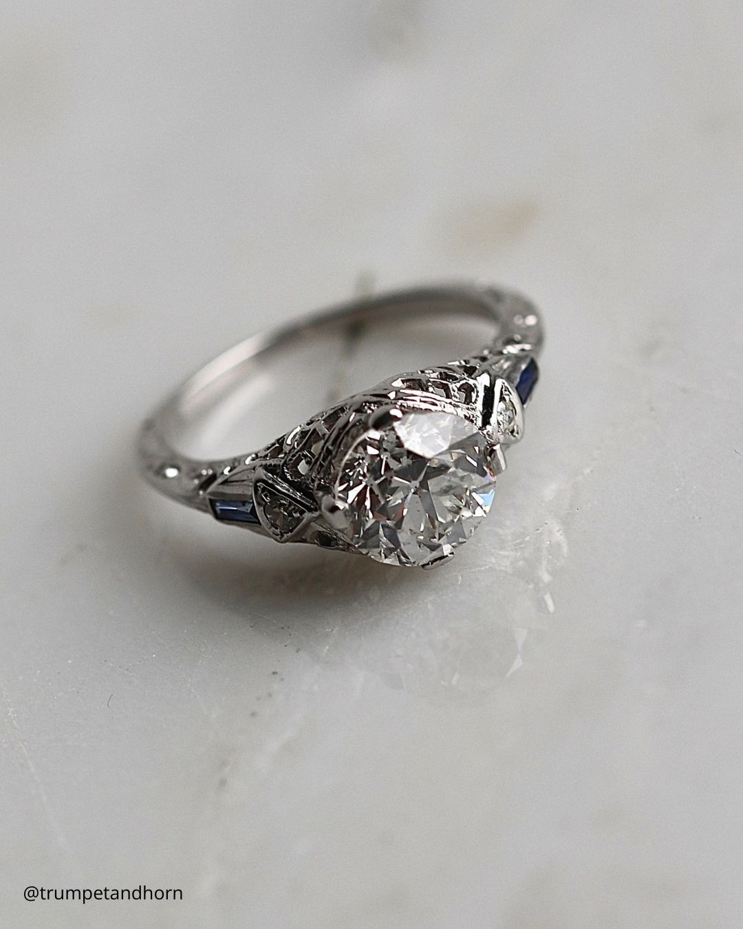 Vintage Emerald Engagement Rings