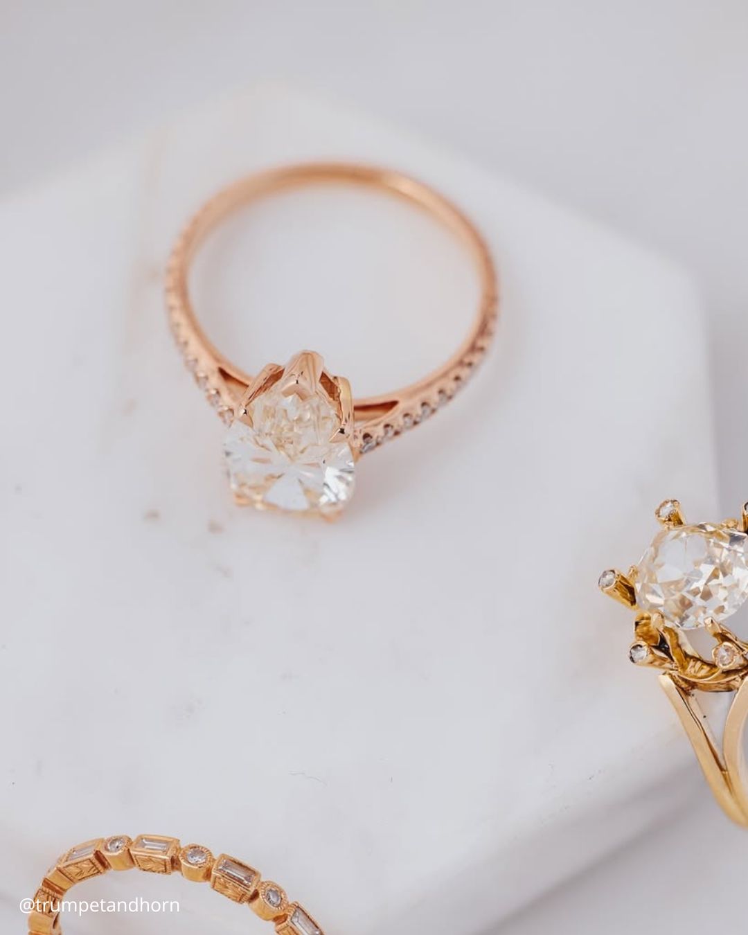 Vintage Rose Gold Engagement Rings