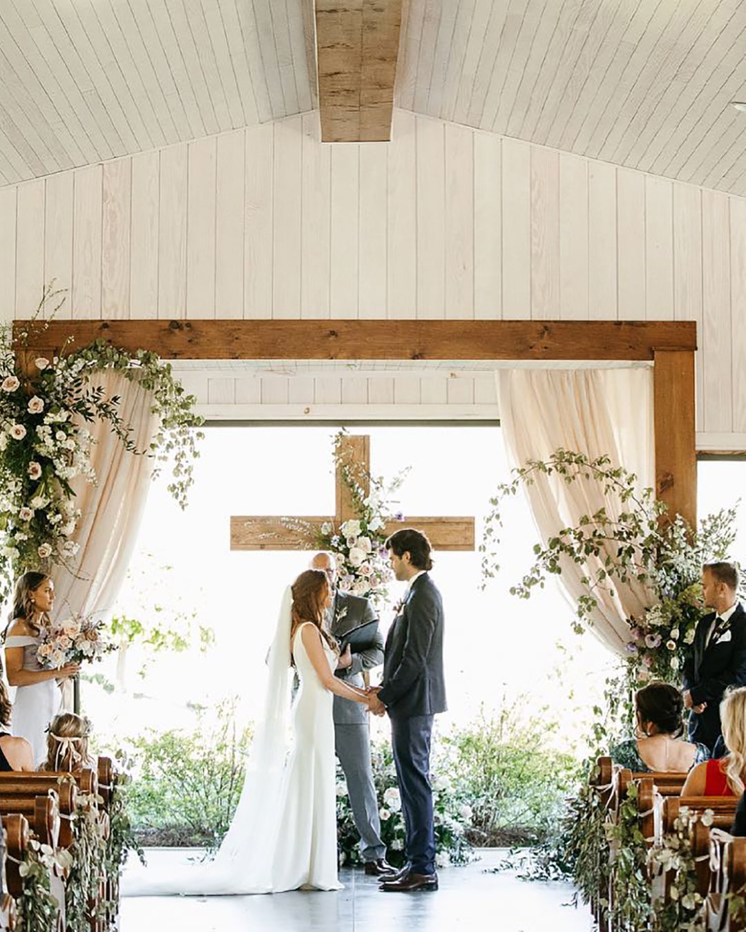 Wedding Altar Ideas with Fabric