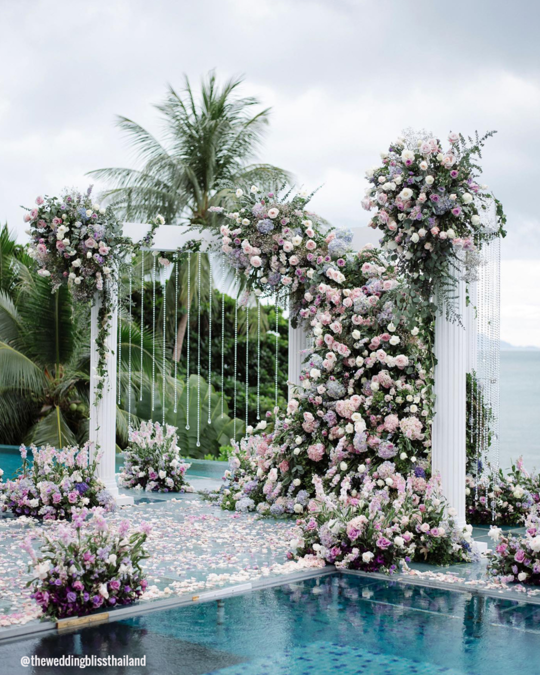 Wedding Altar Ideas with Fabric Signs