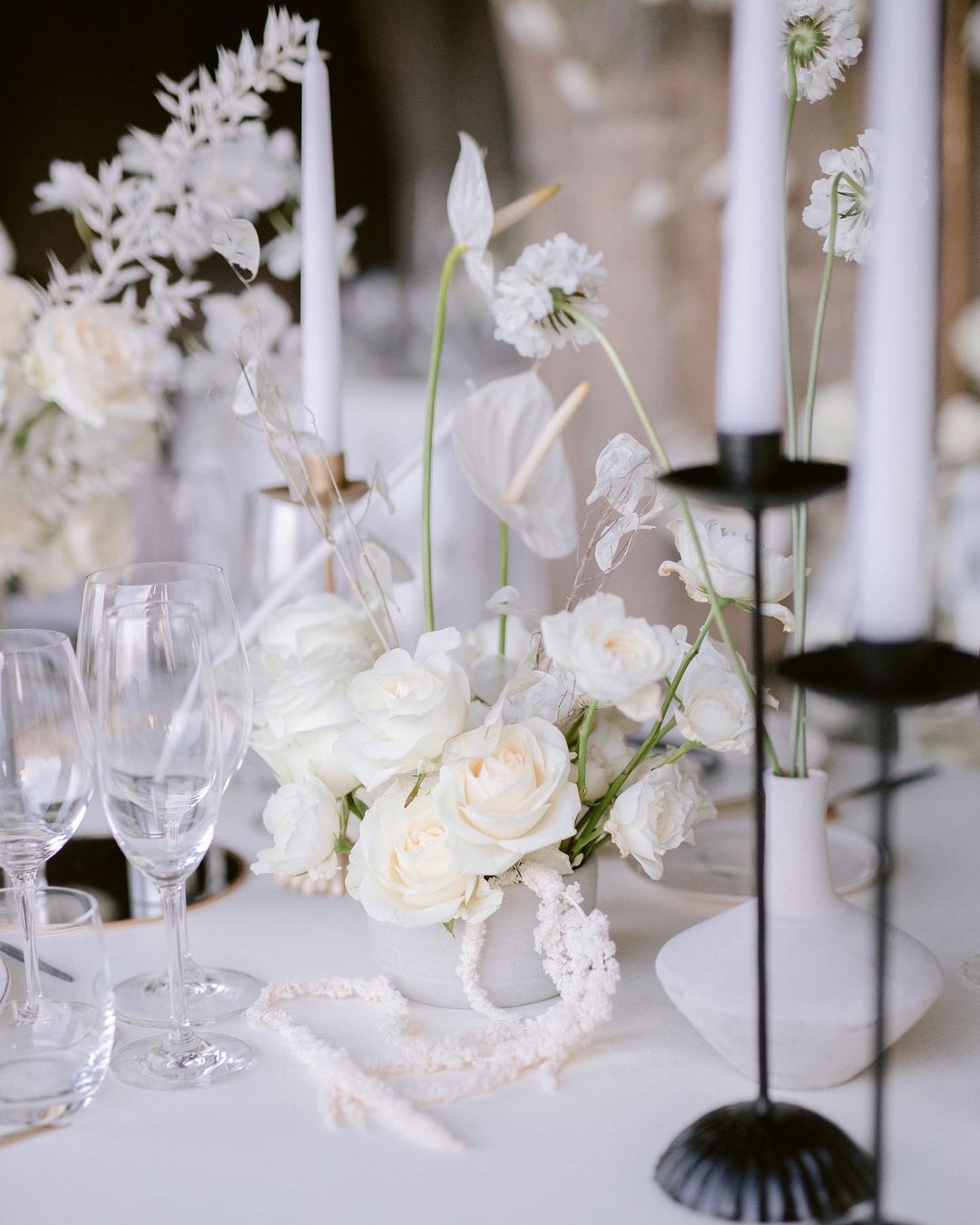 Black And White Flower Arrangements