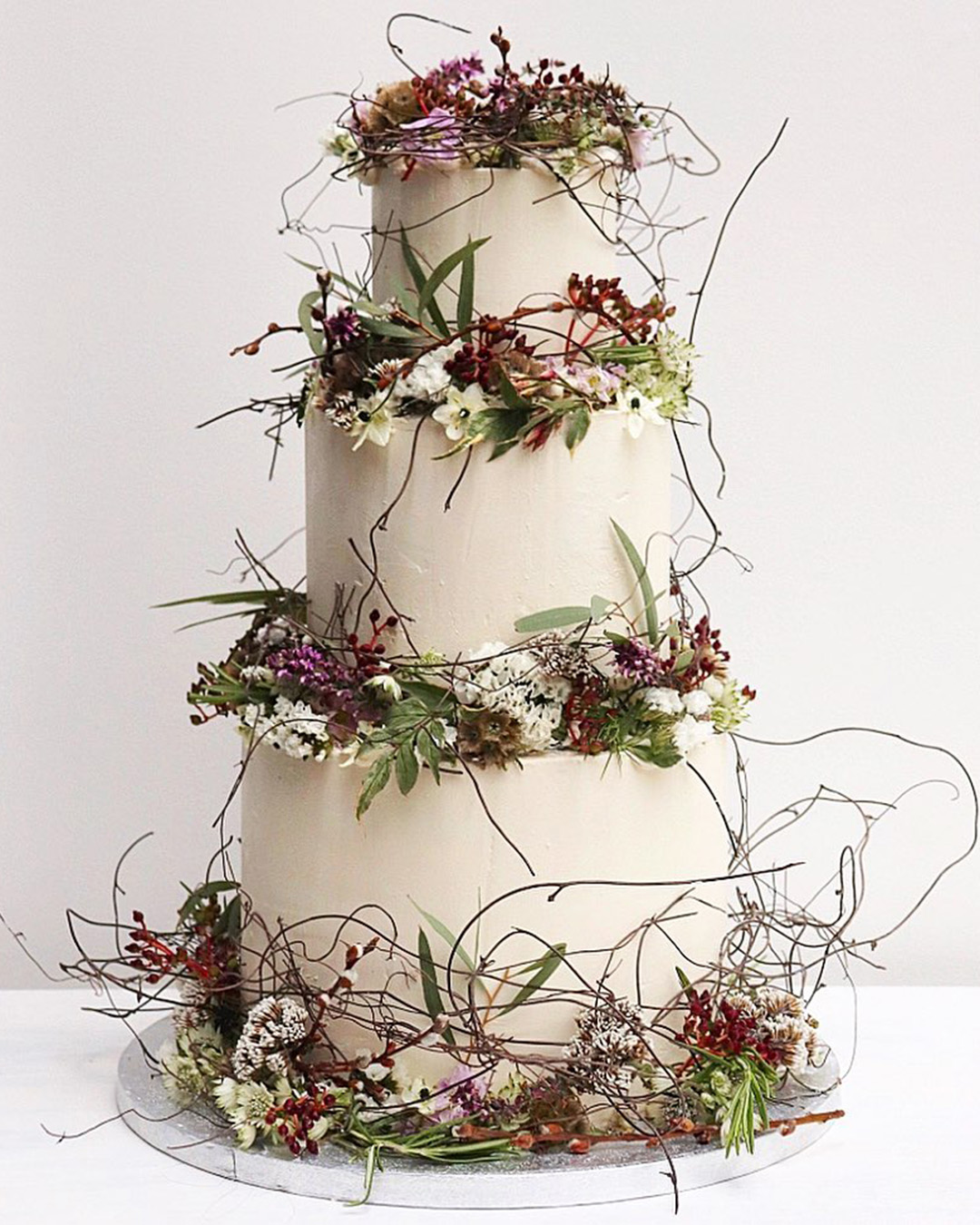 Spring Green And White Wedding Cakes