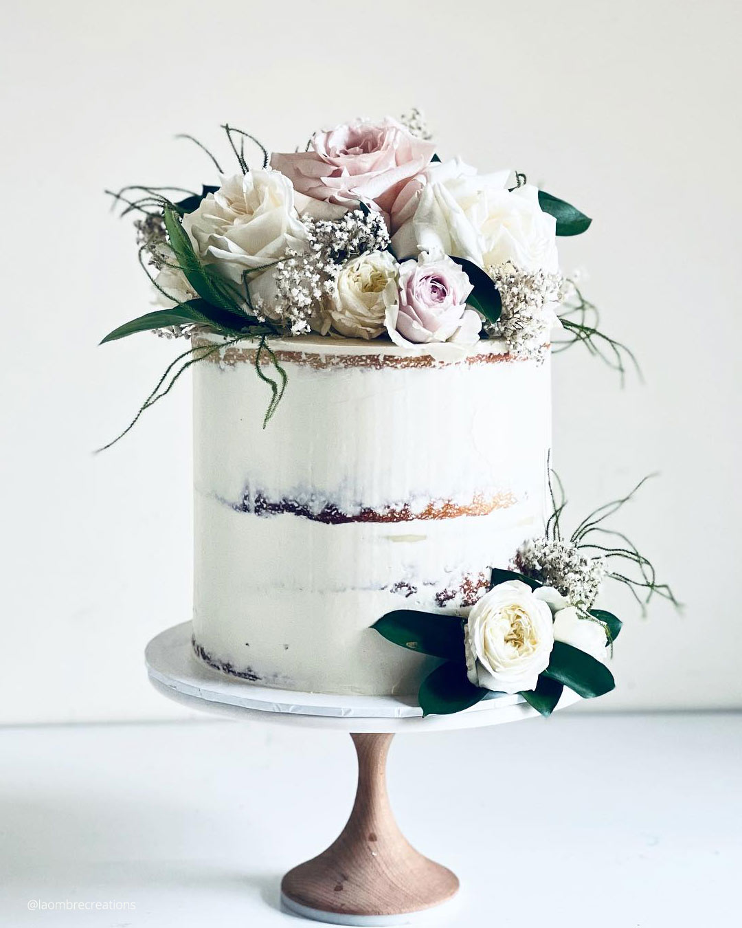Spring Green And White Wedding Cakes