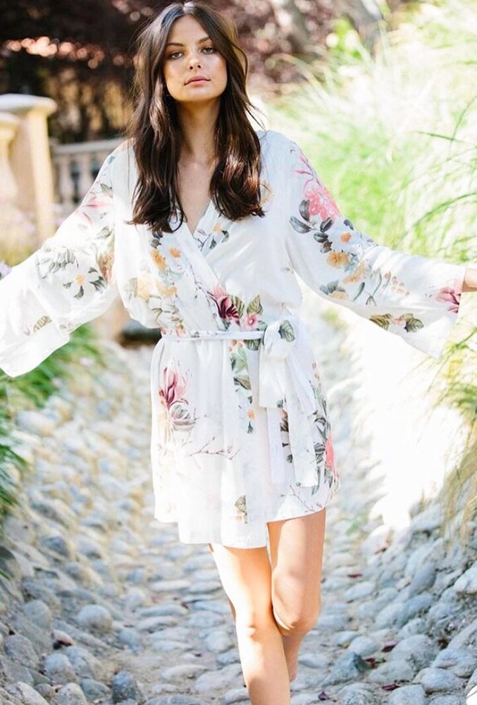 Feminine Long Wedding Robes