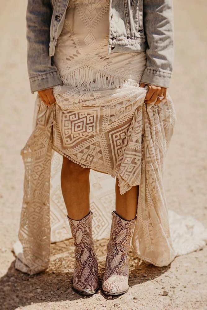 Brides In Bridal Cowgirl Boots