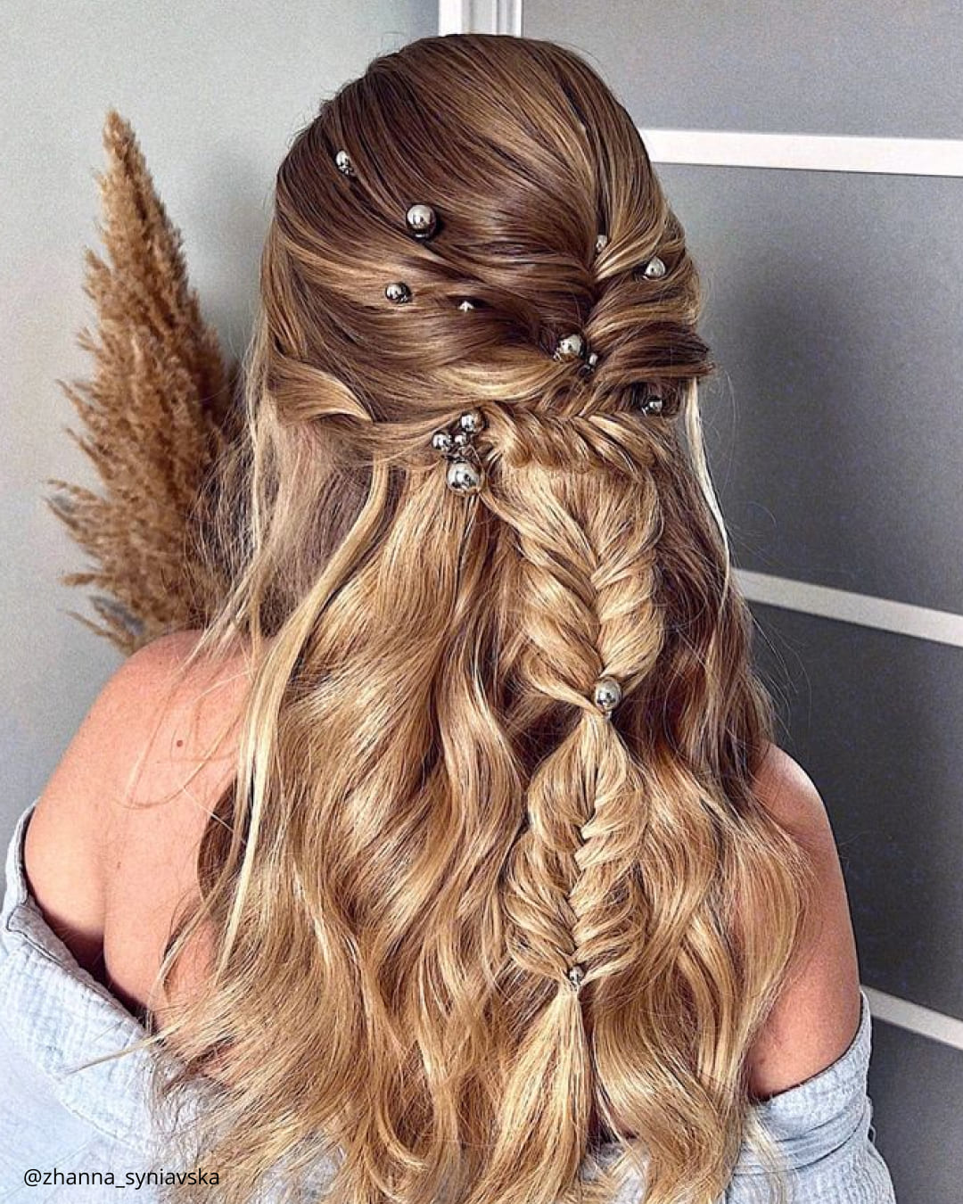 Half Up Half Down Beach Wedding Hairstyles