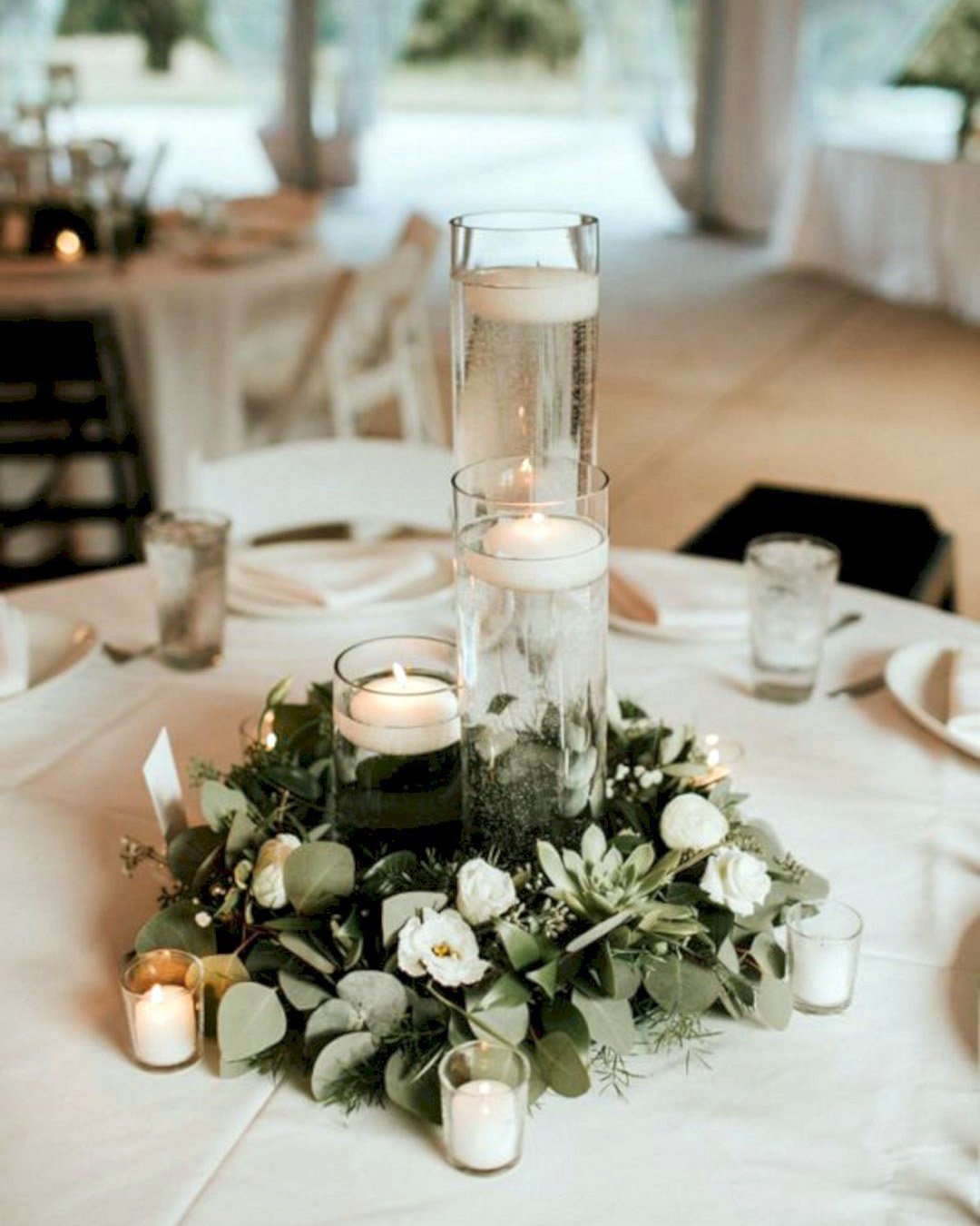 Simple Wedding Reception Decor With Greenery