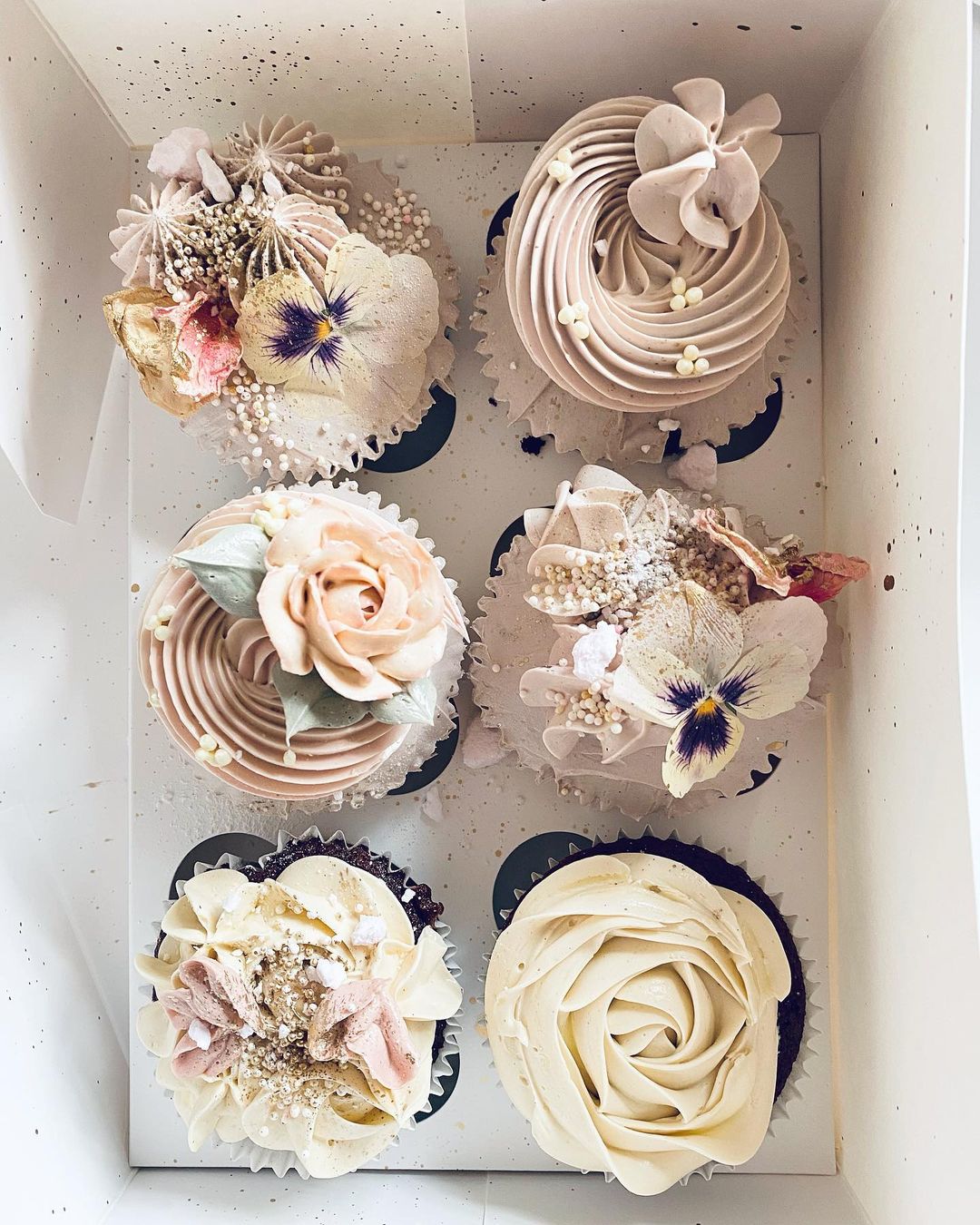 Rosy Chocolate Wedding Cupcakes
