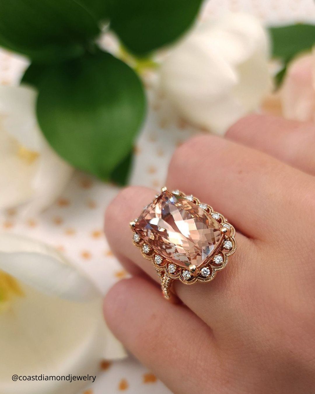 Gorgeous Morganite Ring Sets