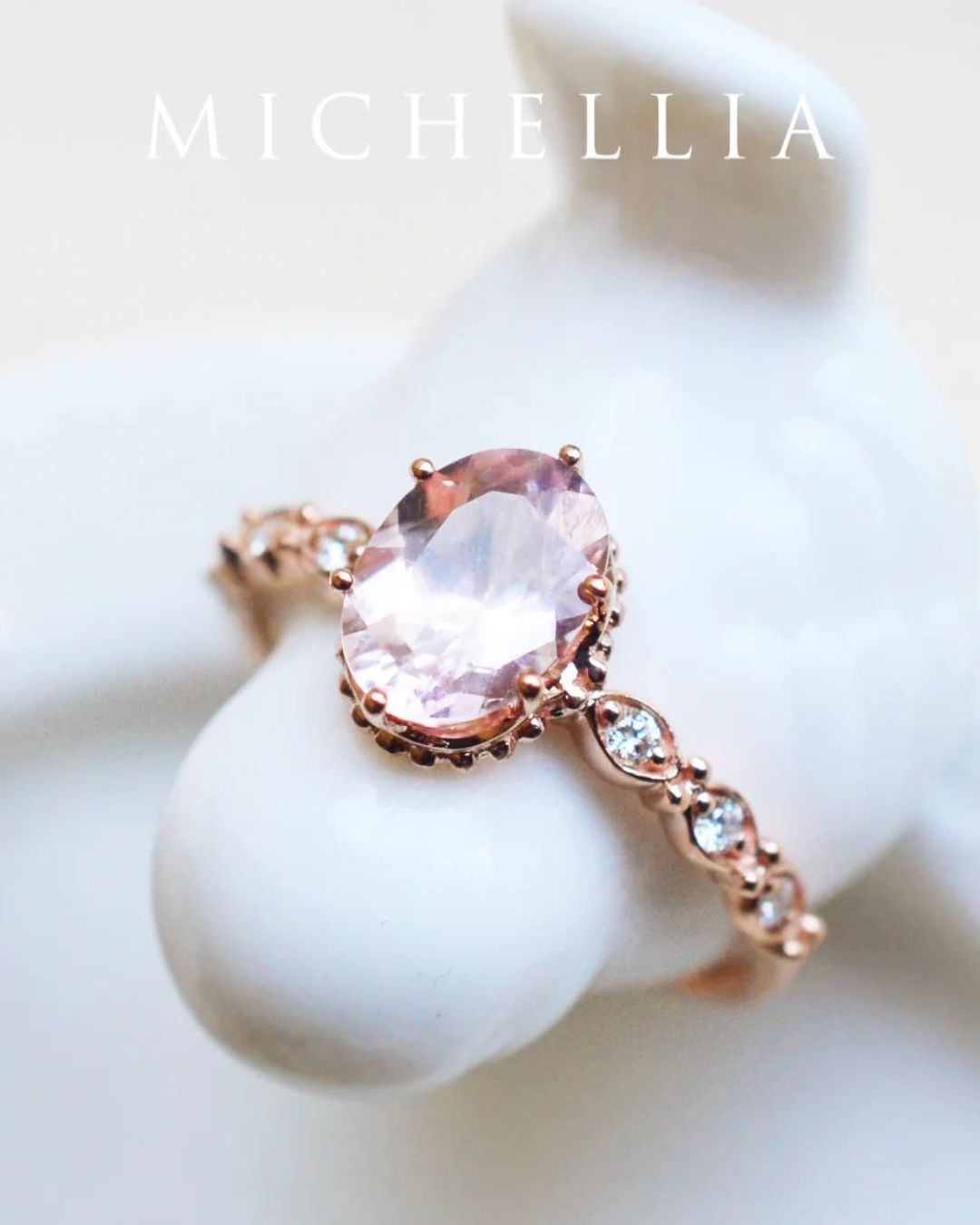 Gorgeous Morganite Ring Sets