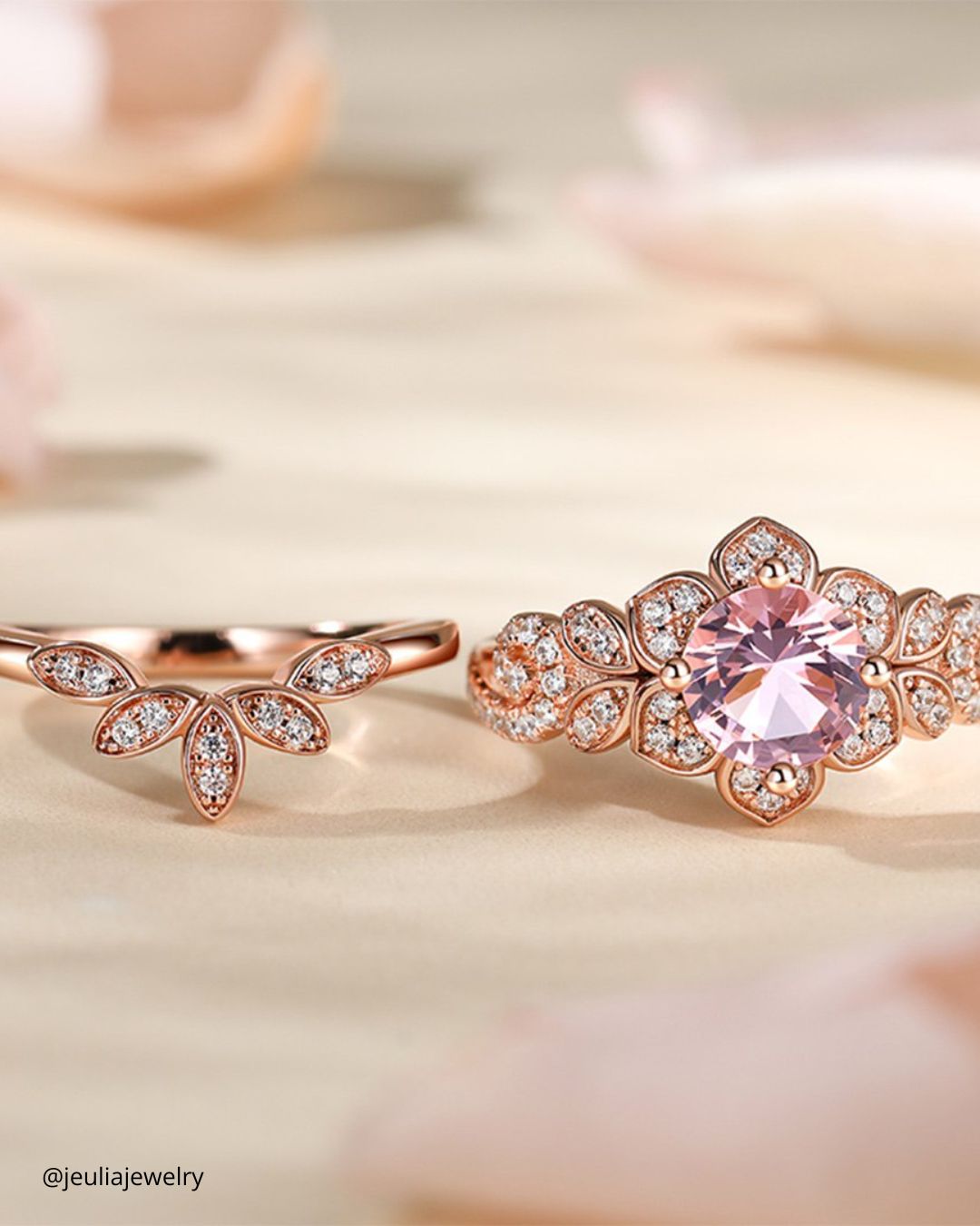 Vintage Morganite Engagement Rings