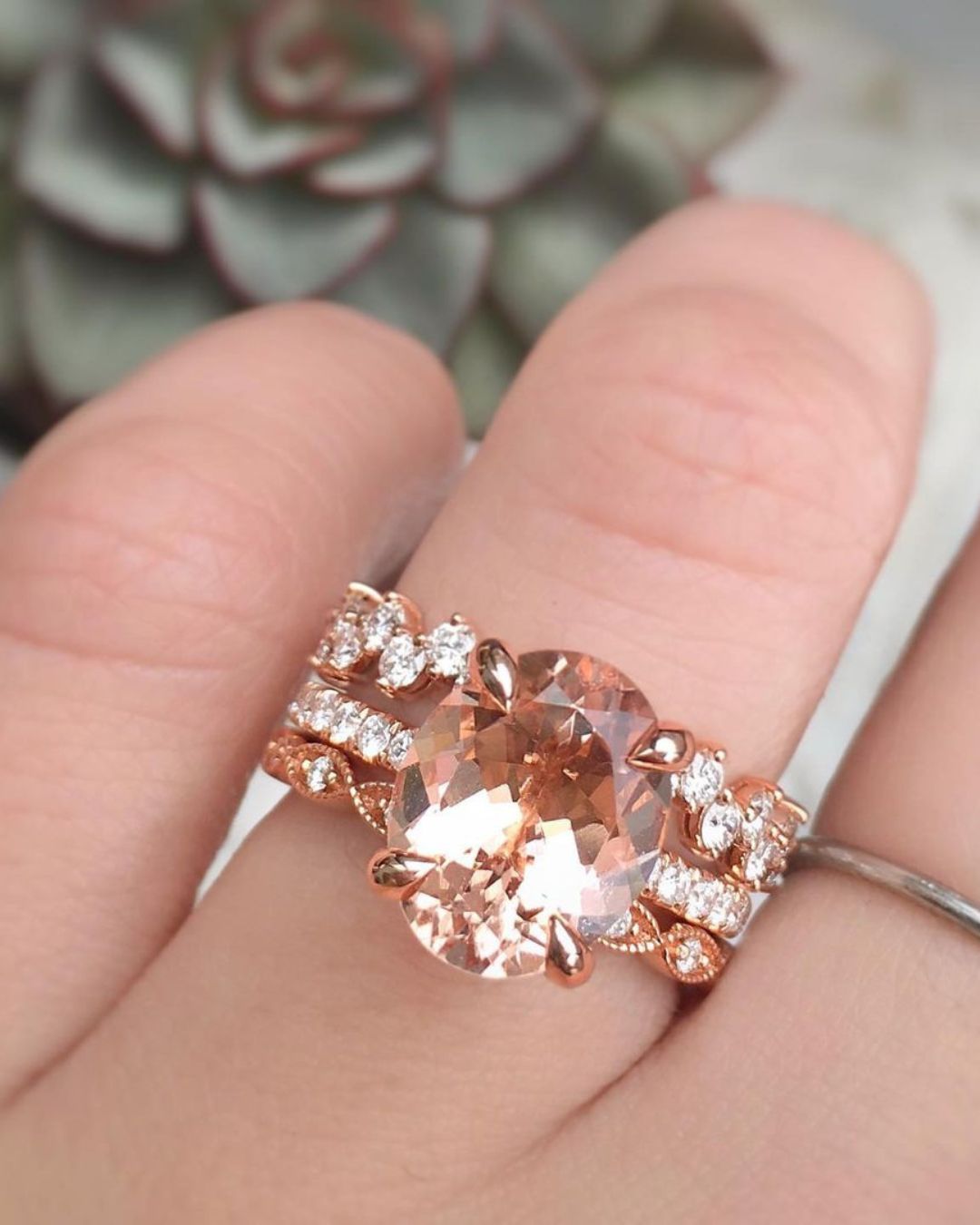 Vintage Morganite Engagement Rings
