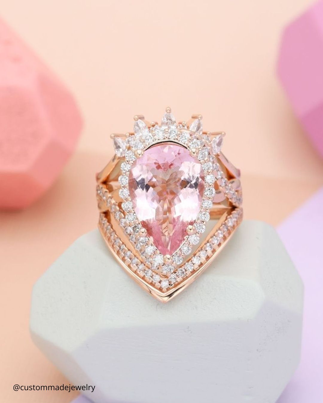 Morganite Rose Gold Engagement Rings