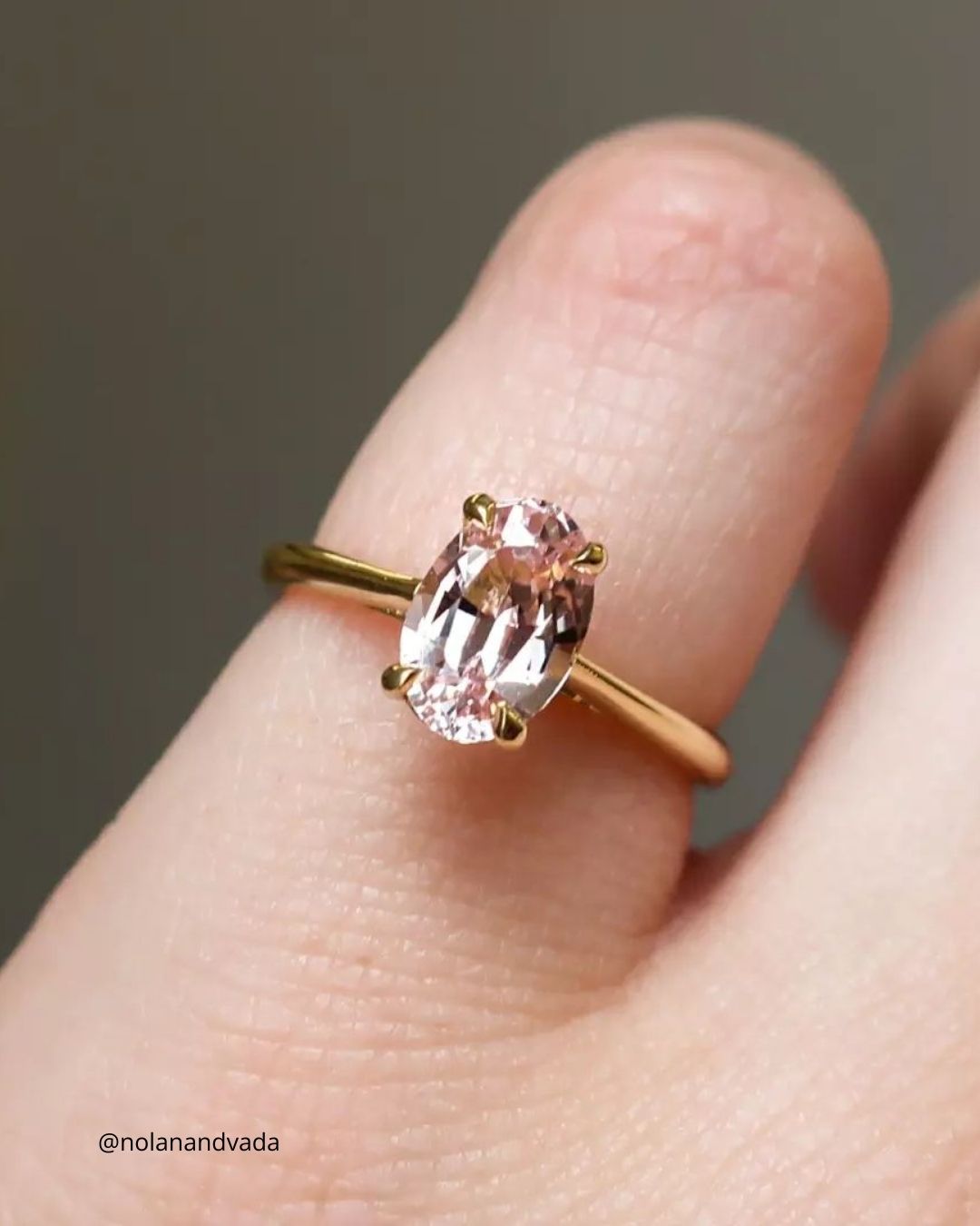 Oval-Cut Morganite Rings