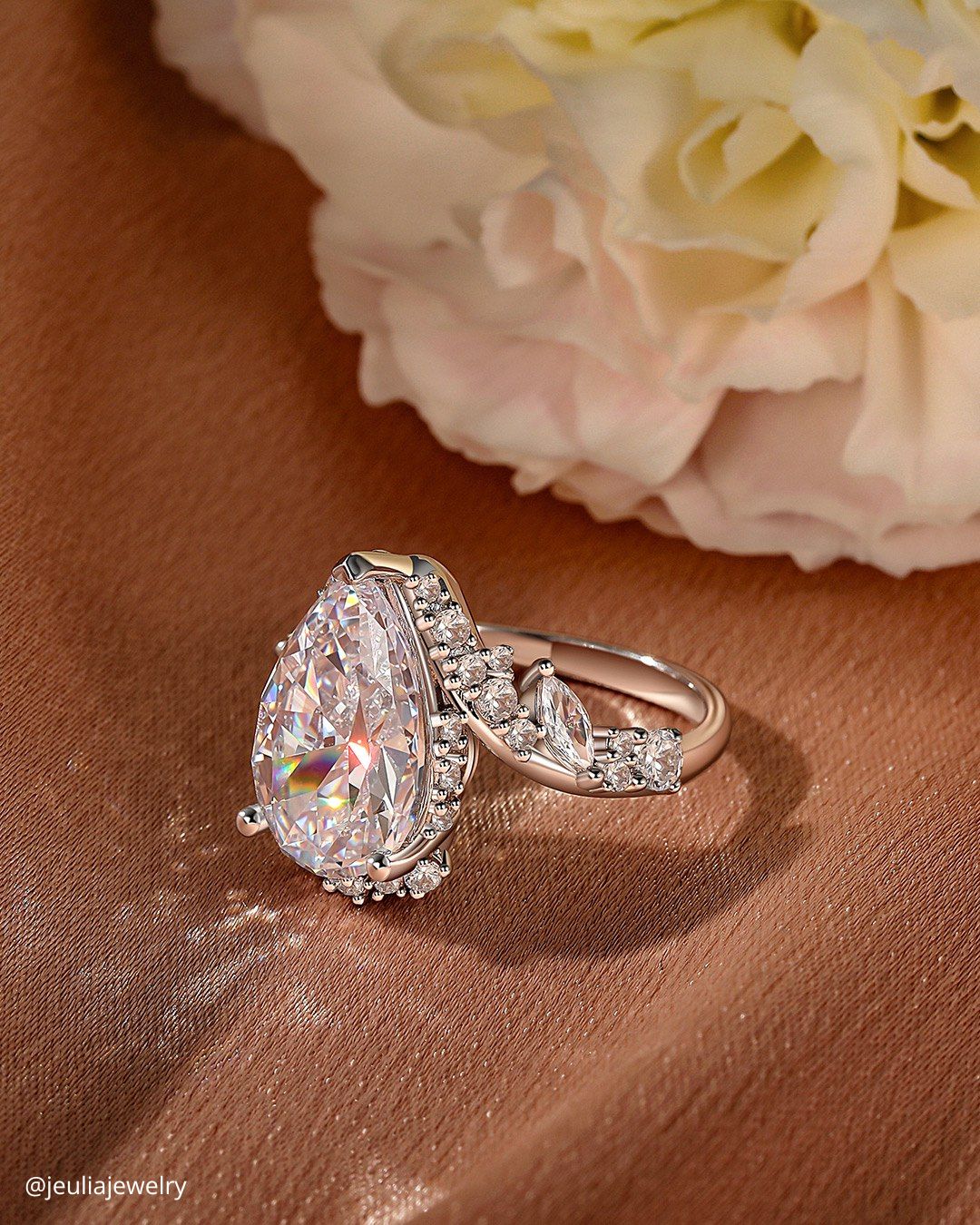 Emerald Cut Morganite Rings