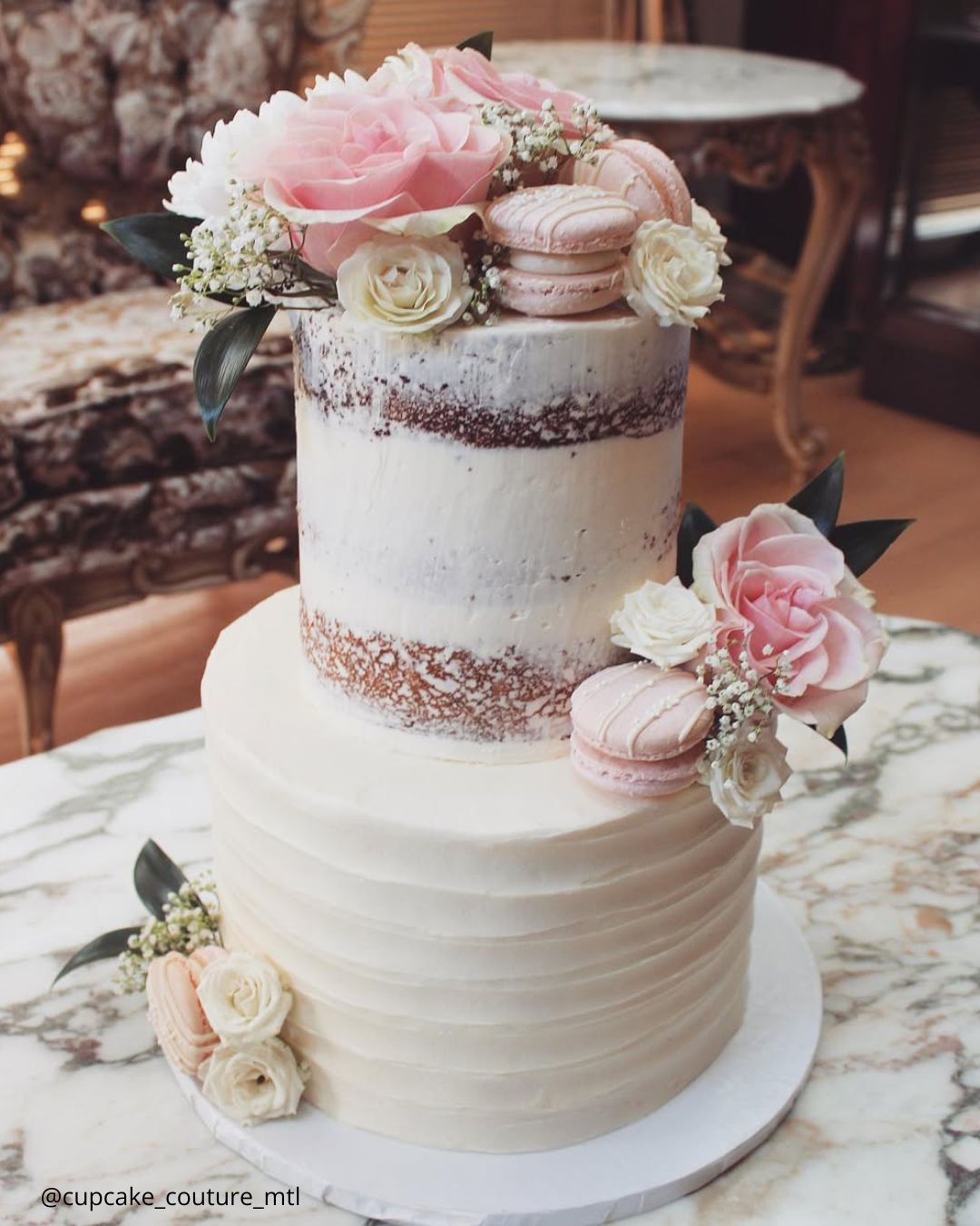 Tier Naked Wedding Cakes