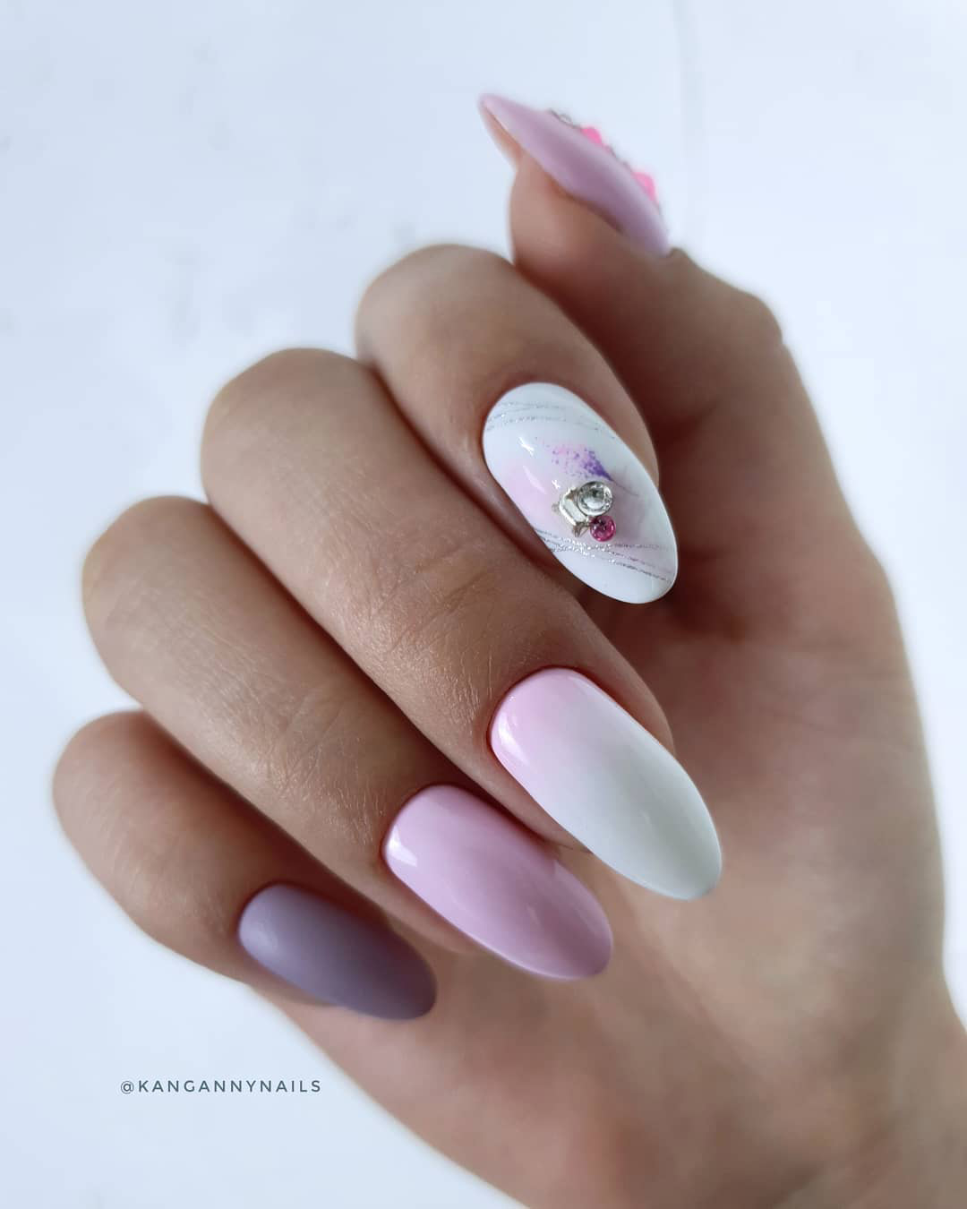 Light Purple Wedding Nails
