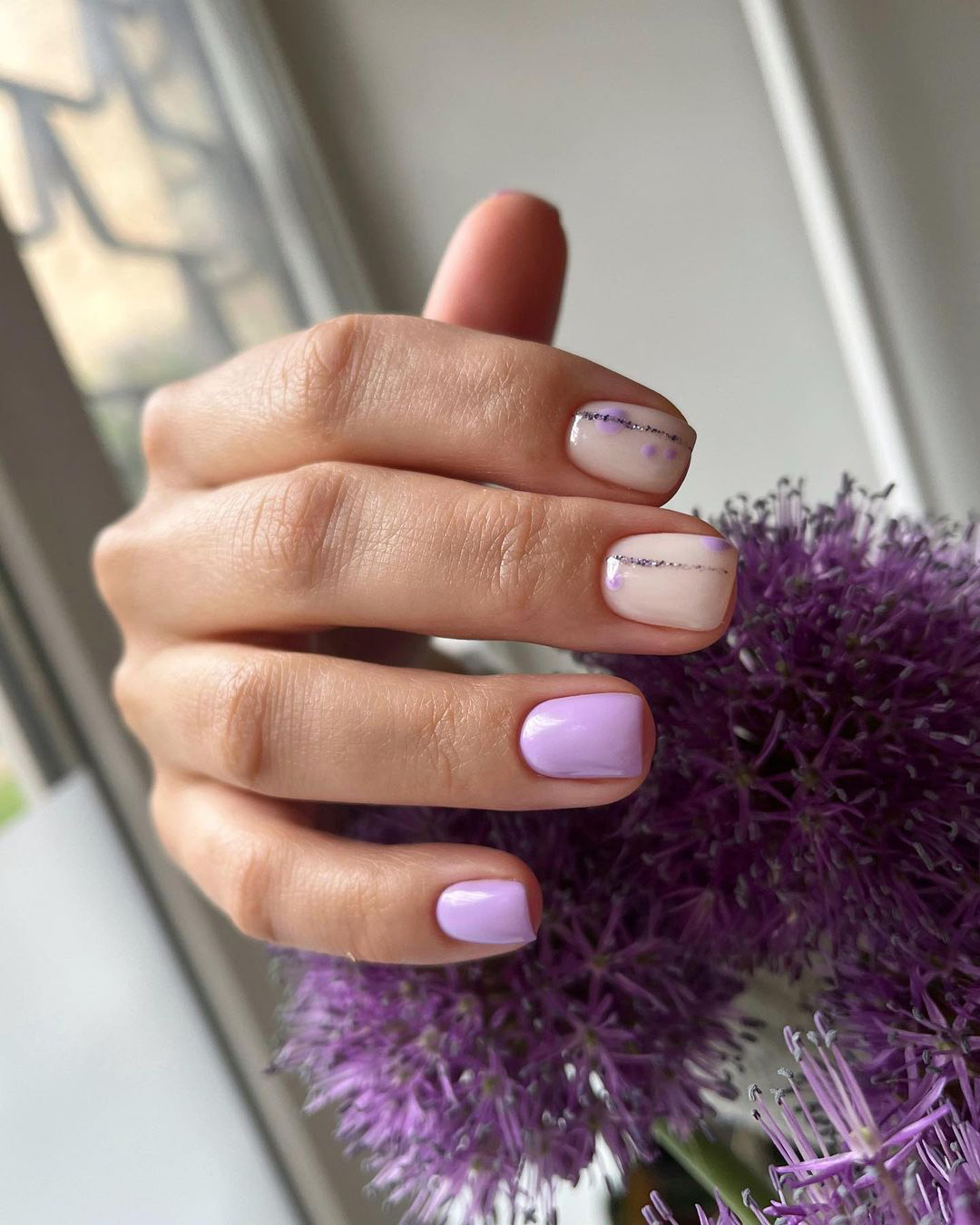 Light Purple Wedding Nails
