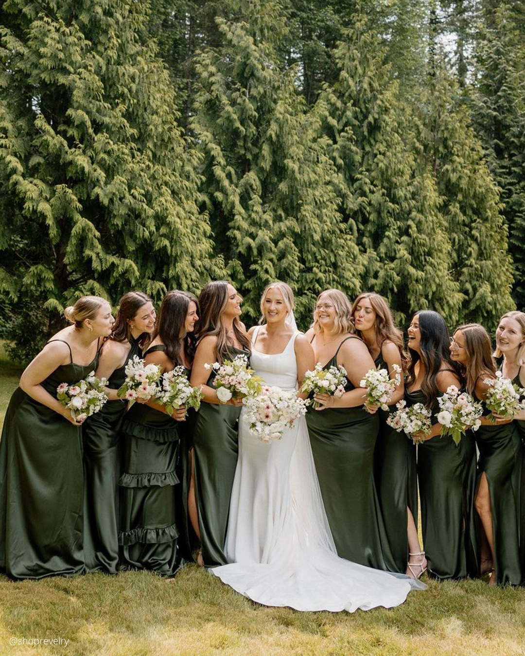 Satin Sage Green Bridesmaid Dresses