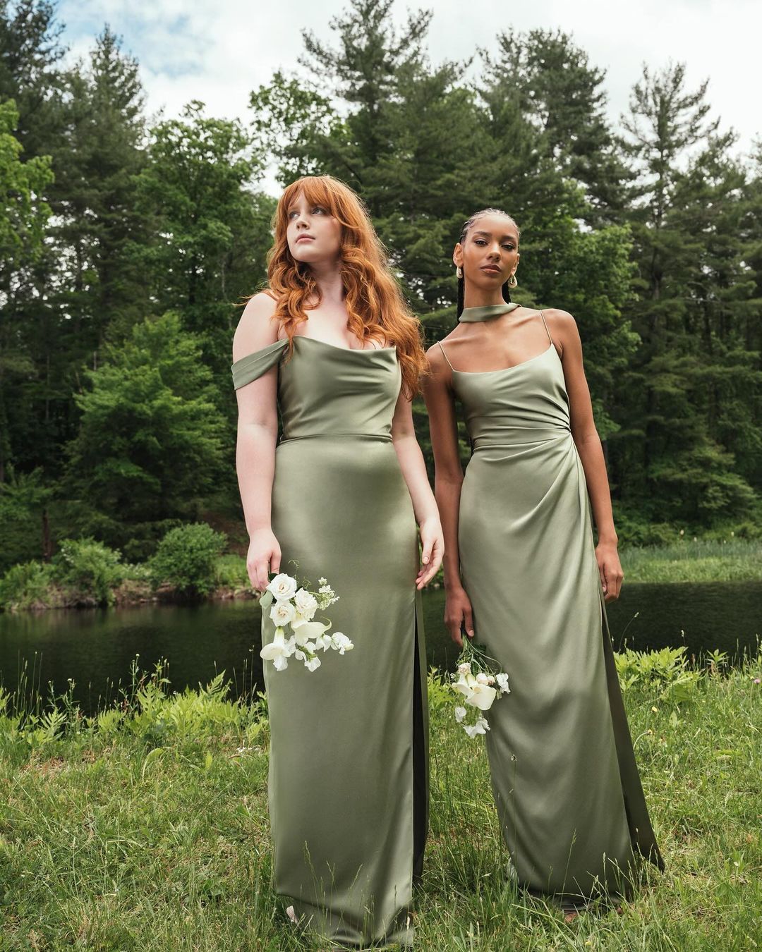 Chiffon Sage Green Bridesmaid Dresses