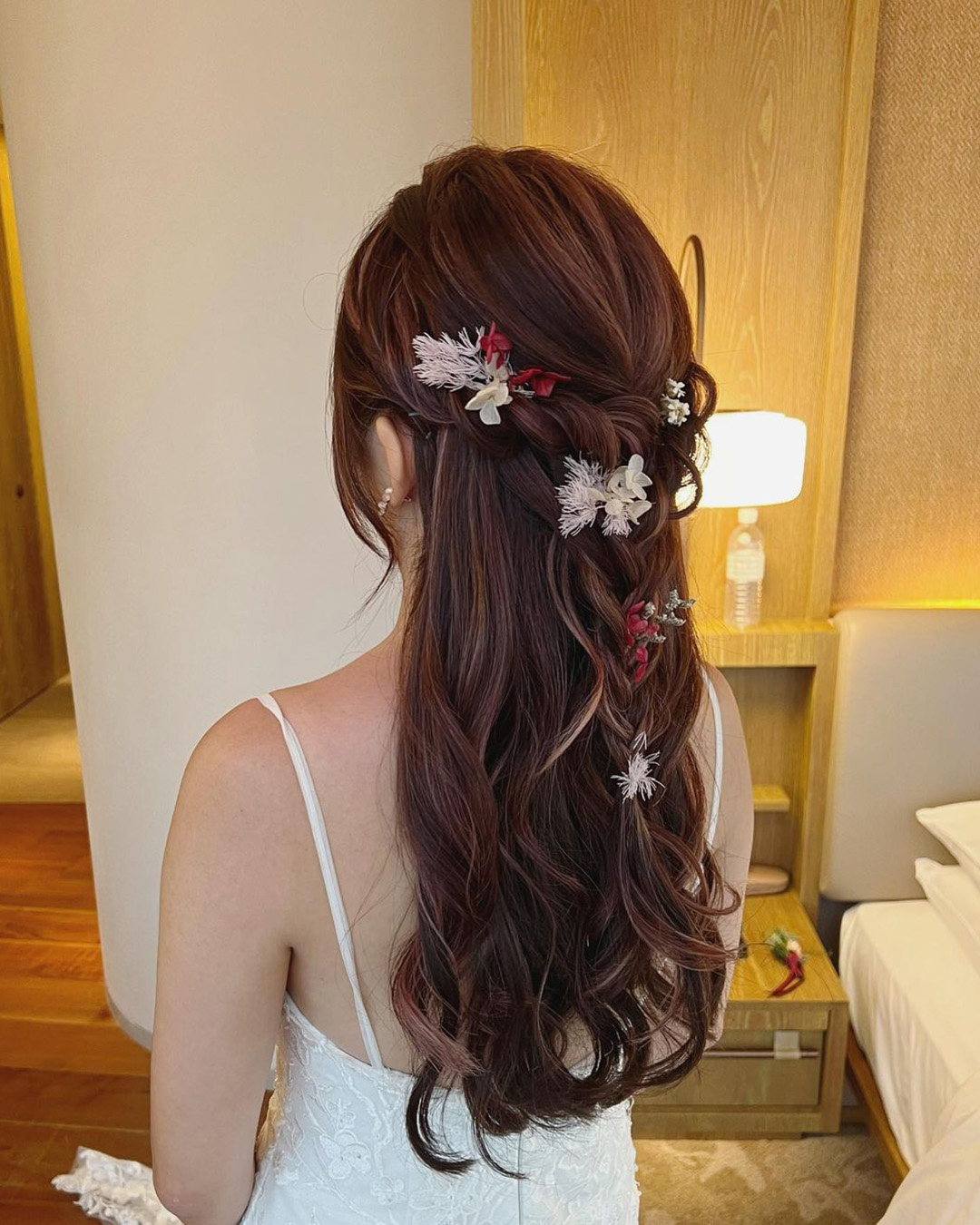 Asian Wedding Hairstyles Half Up Half Down