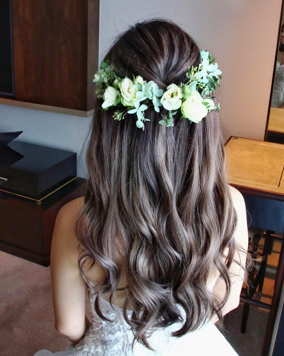 Asian Wedding Hairstyles Down
