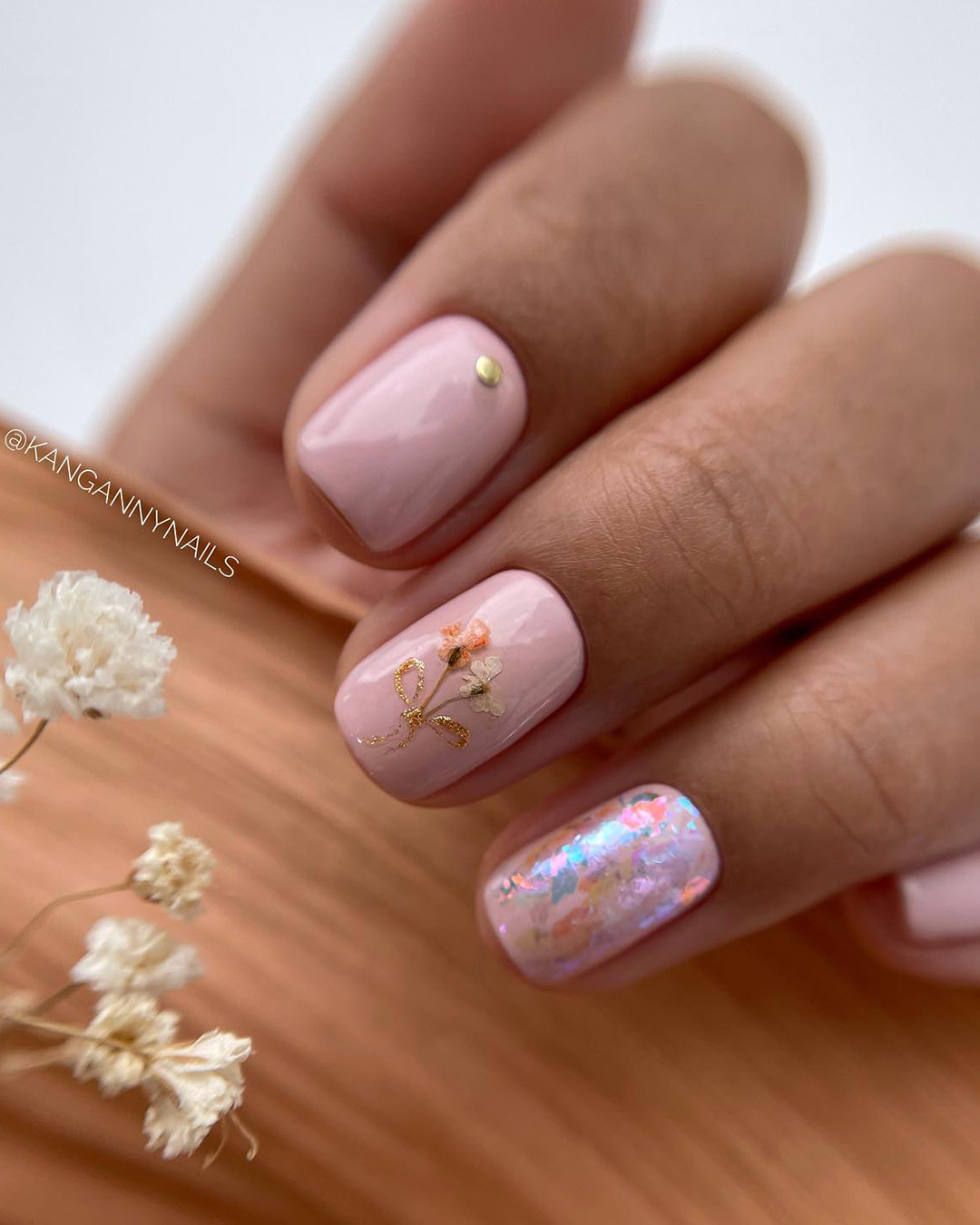 Acrylic Fall Wedding Nails