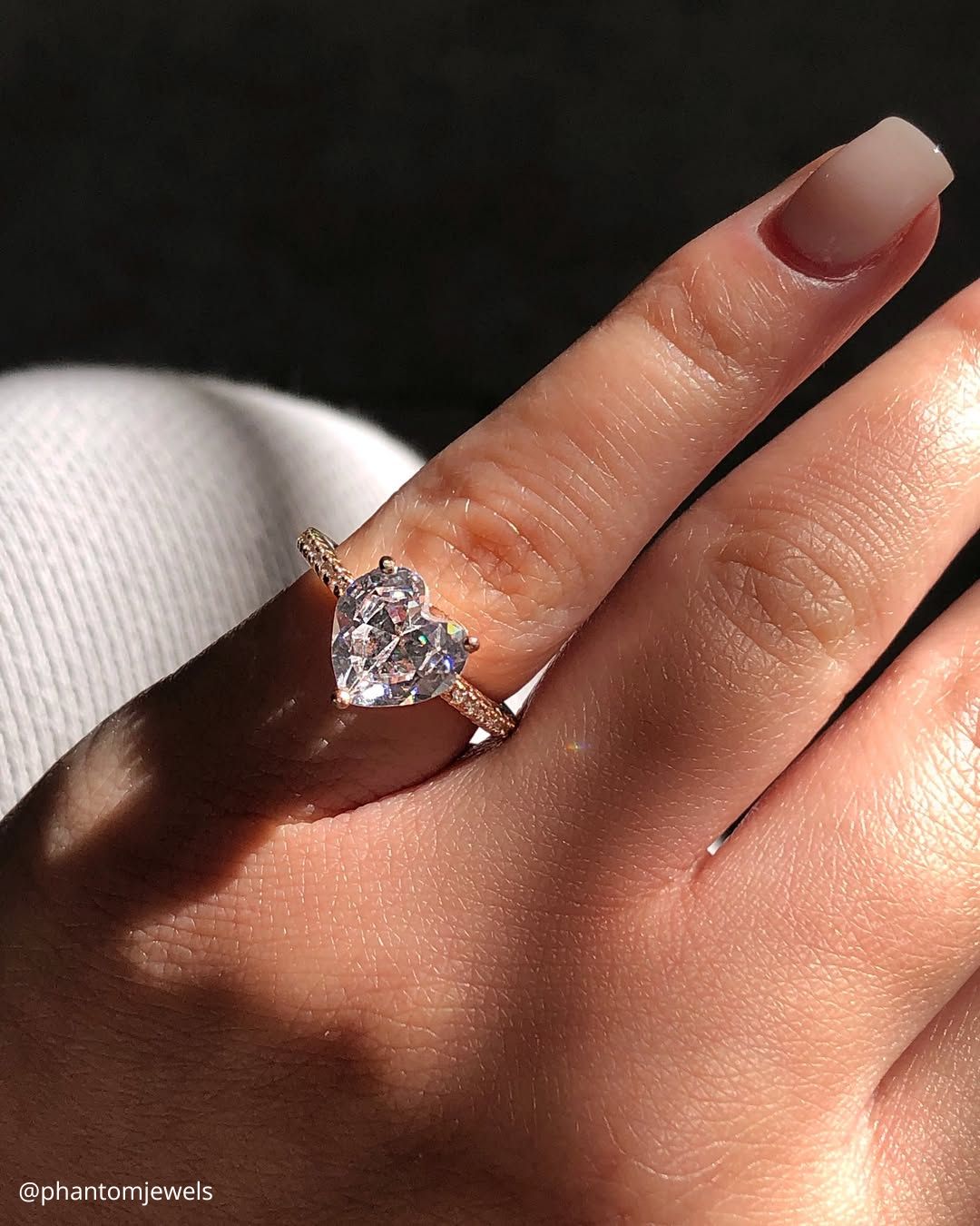 Romantic Heart Engagement Rings