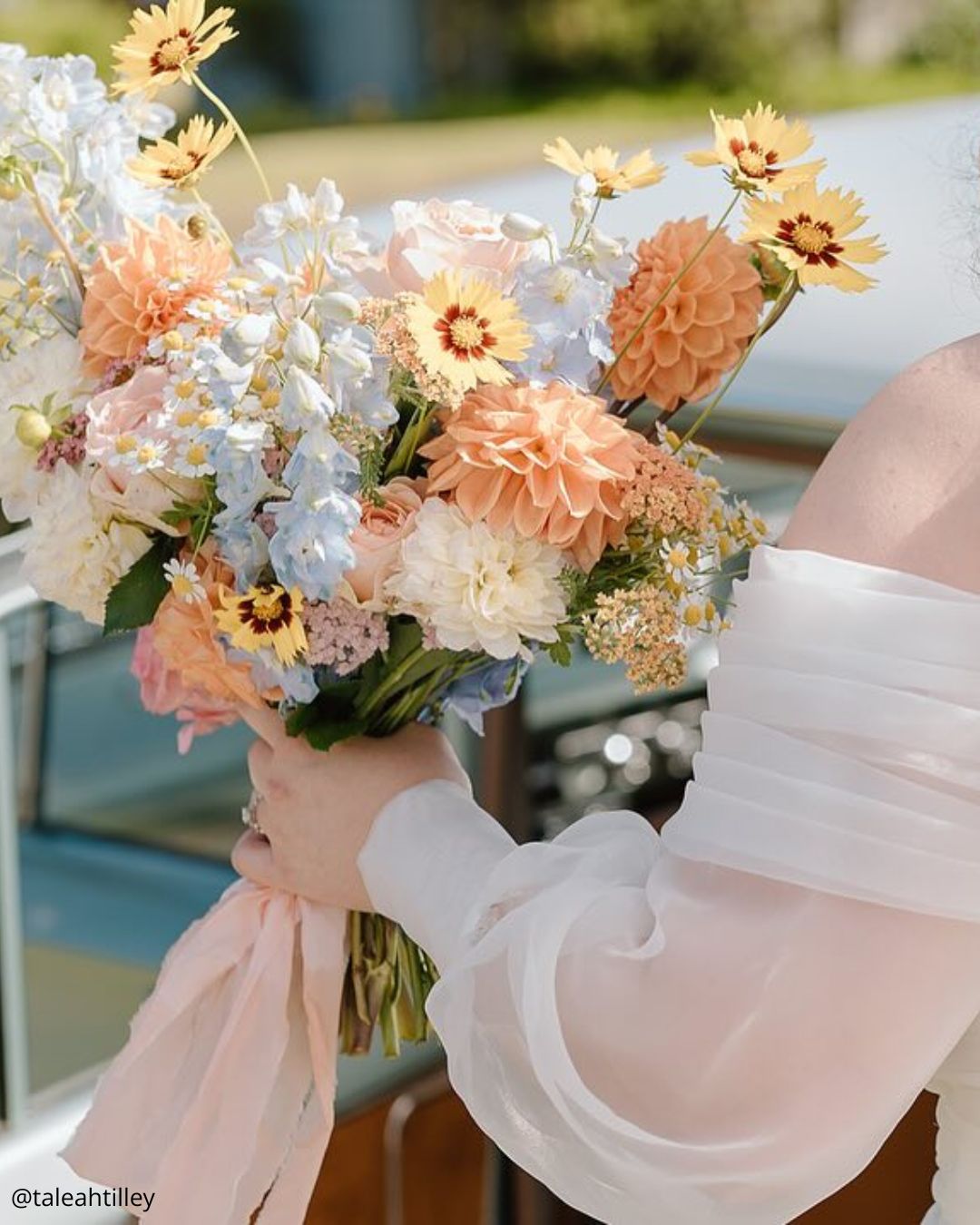 Wedding Bouquet with Sunflowers