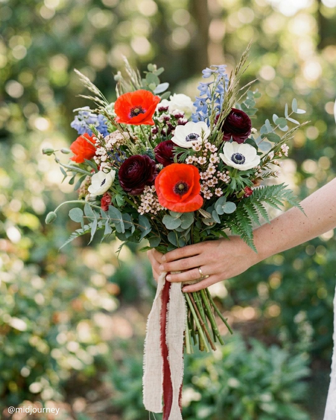 Blue & Purple Bouquets For A Summer