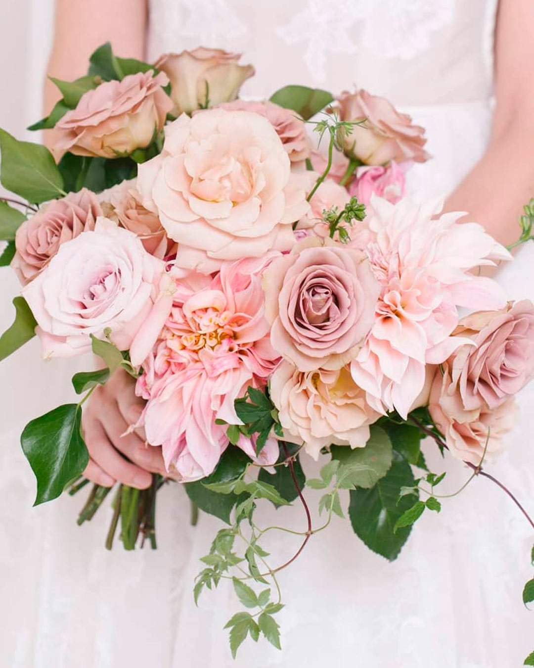 Perfect White & Crimson Bouquets