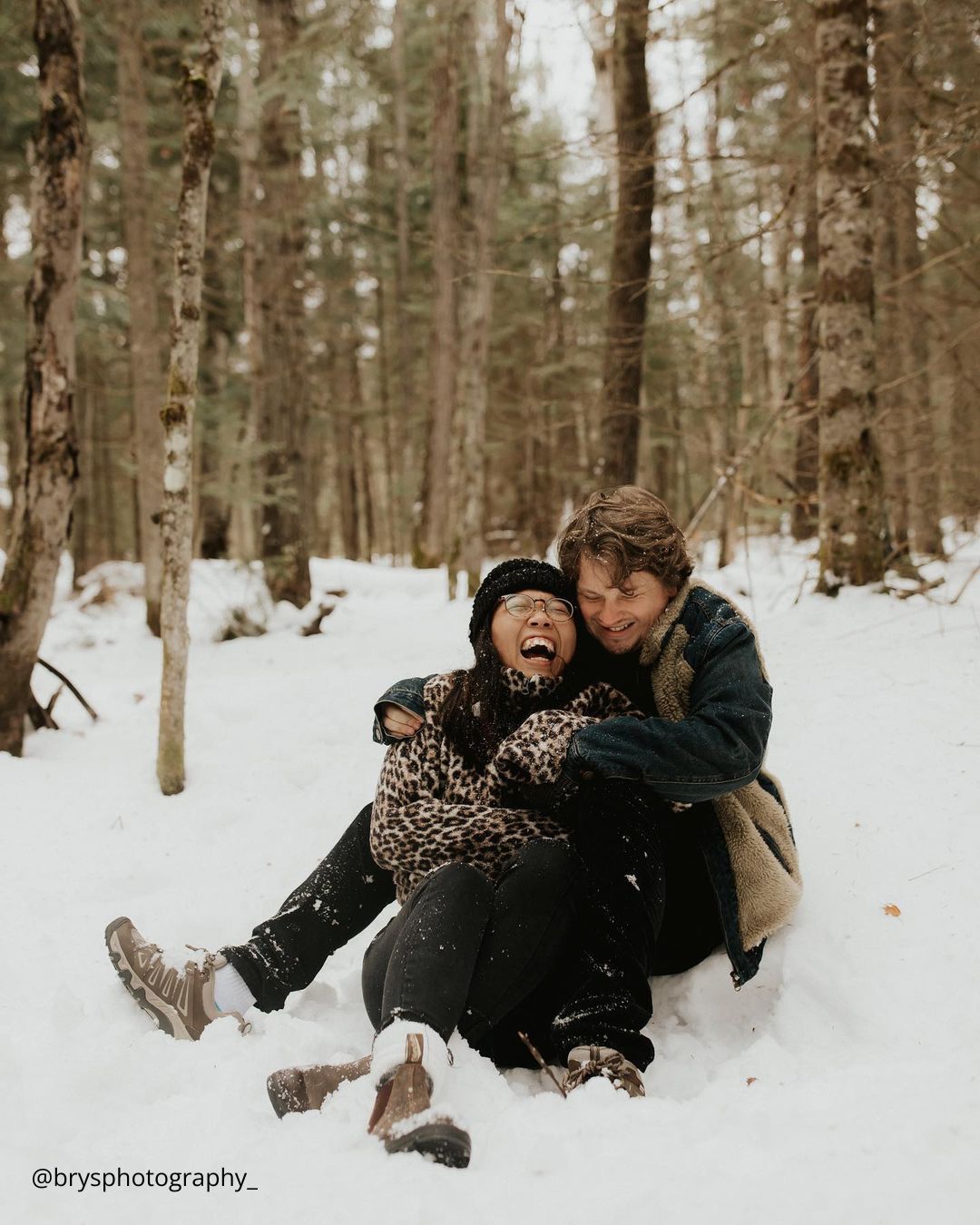 Engagement Photos In The Snow