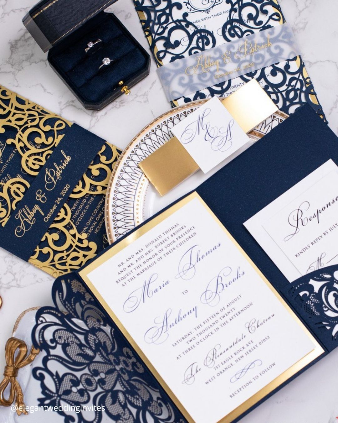 Terracotta and Navy Wedding