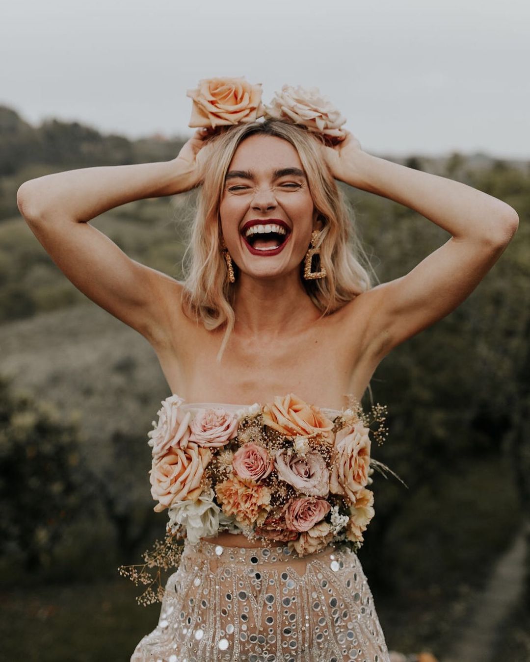 Bridesmaids’ Dresses in Terracotta