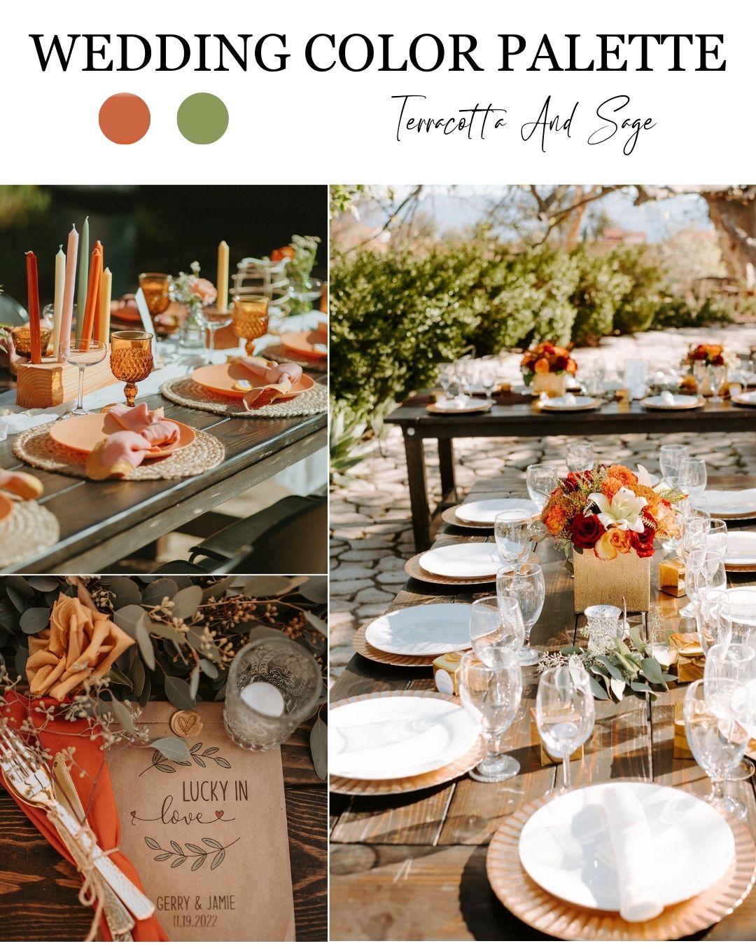 Terracotta and Sage Green Wedding