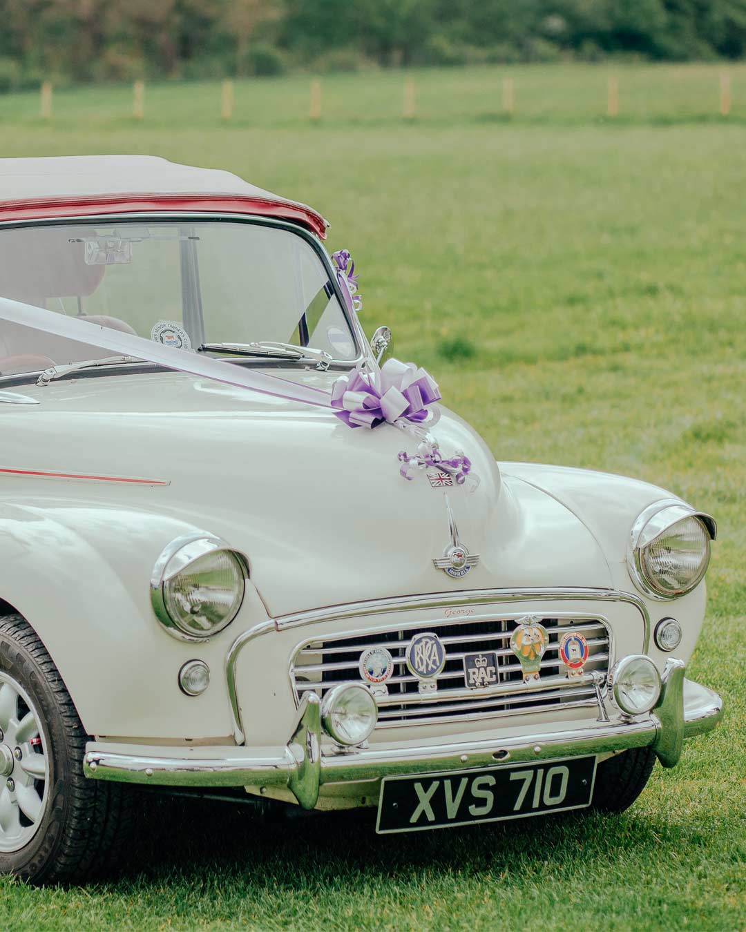 Country Wedding Decorated Car