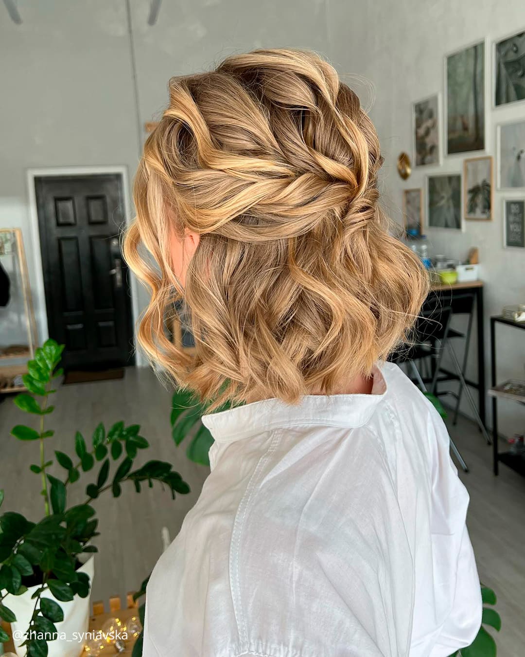Half Up Wedding Hairstyles For Short Hair