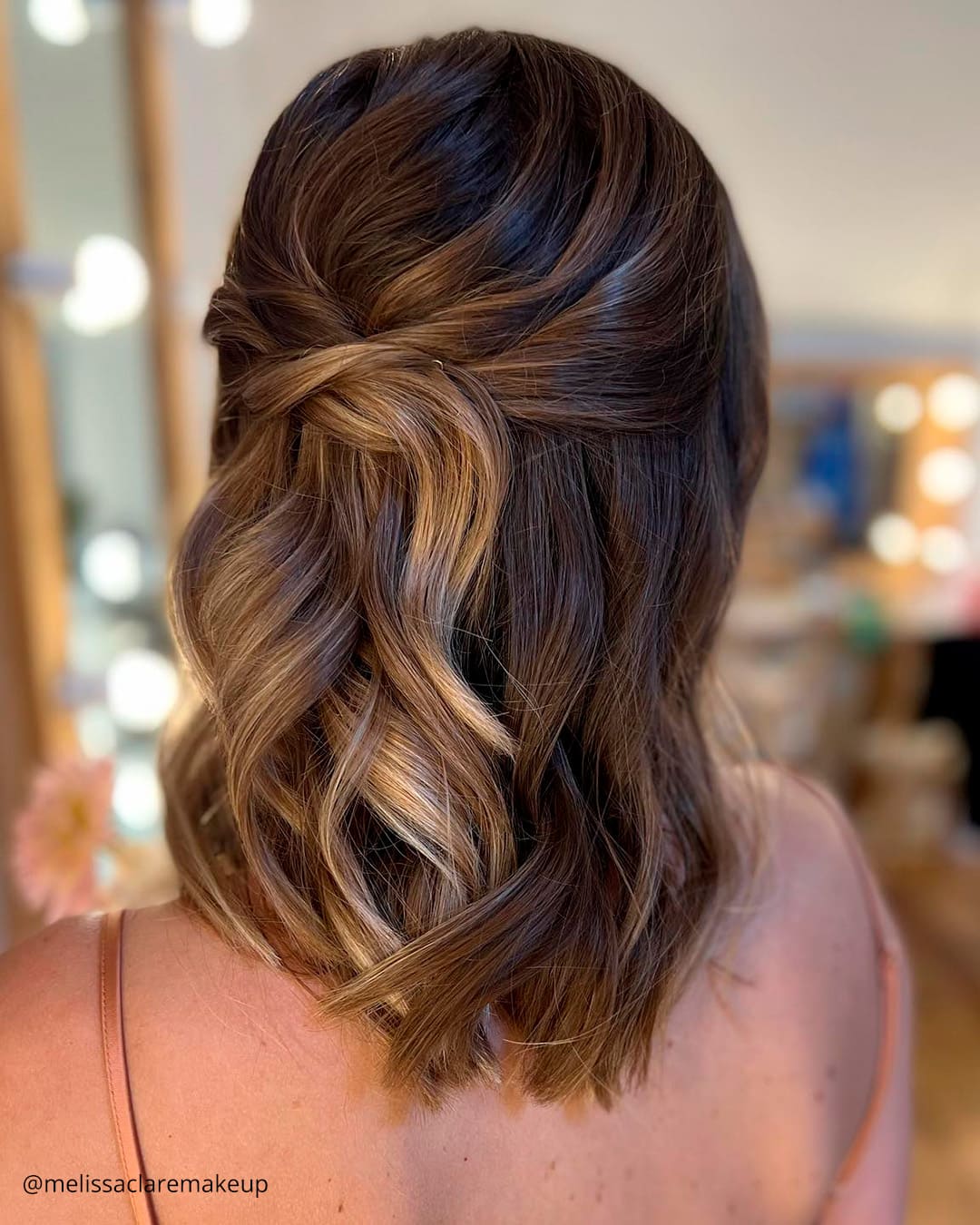 Half Up Wedding Hairstyles For Short Hair