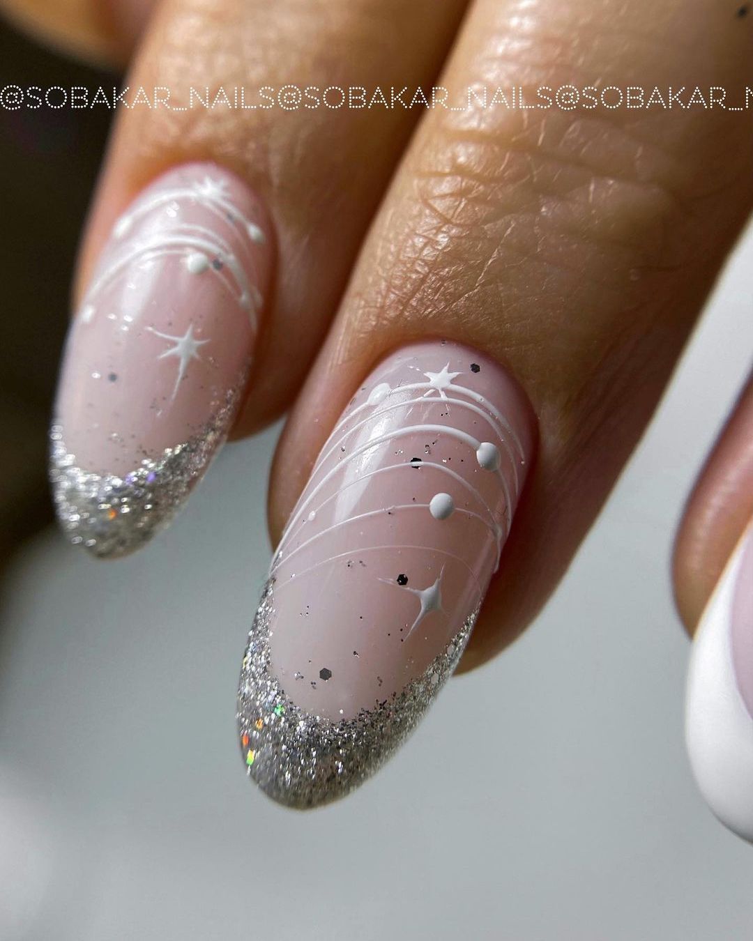 Winter French Tip Nails
