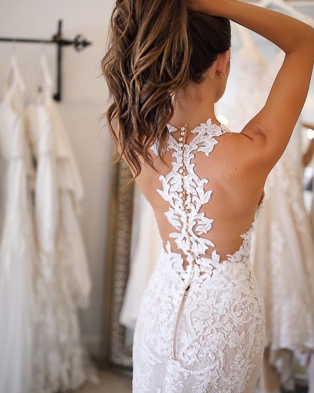 Lace Back Wedding Dresses Ideas