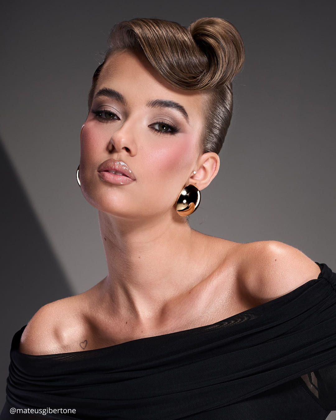 Retro Inspired Victory Roll Updos