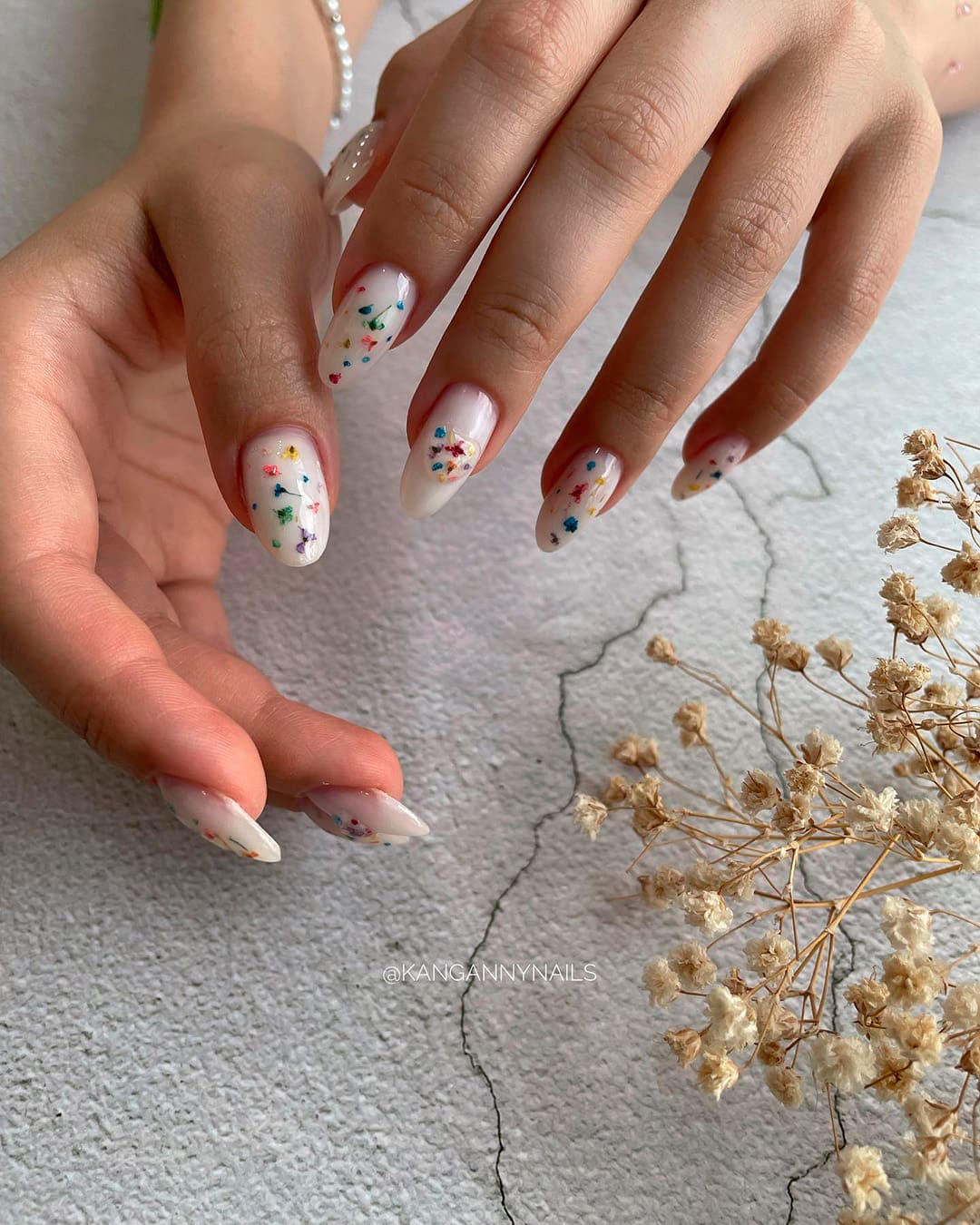 White Geometric Nail Designs